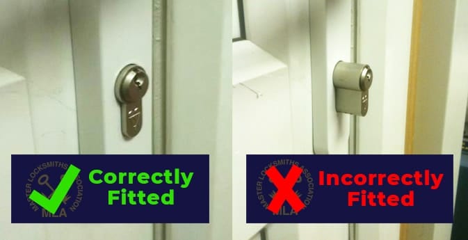 Incorrect lock fitting